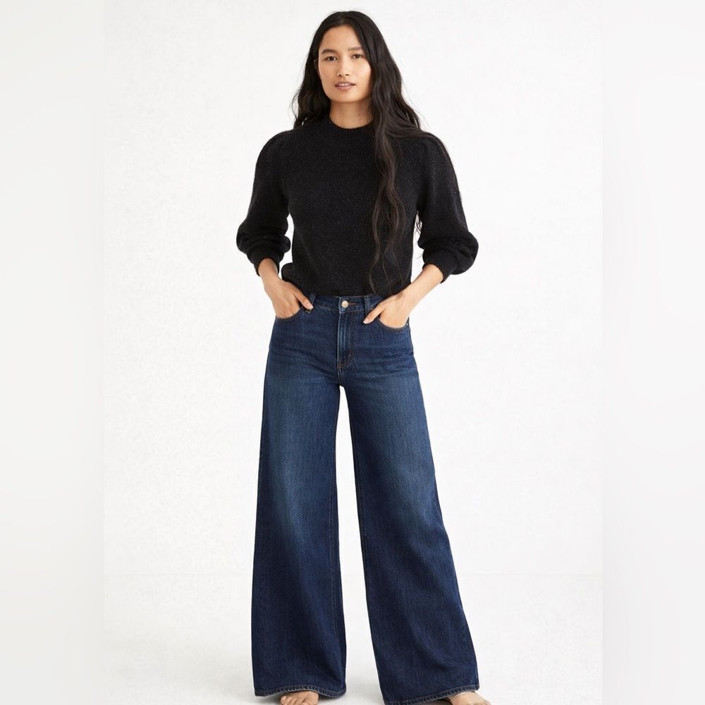 Madewell Easton Puff Sleeve Pullover Sweater
